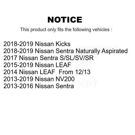 Tor Front Steering Tie Rod End Kit For Nissan Sentra NV200 Leaf Kicks LEAF KTR-103873